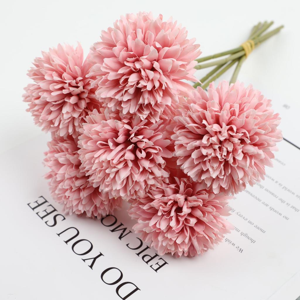29cm Chrysanthemum Ball Bouquet Fake Chrysanthemum Ball Chrysanthemum Ball Flower 1/5pcs Garden Christmas Kitchen Festival Decor