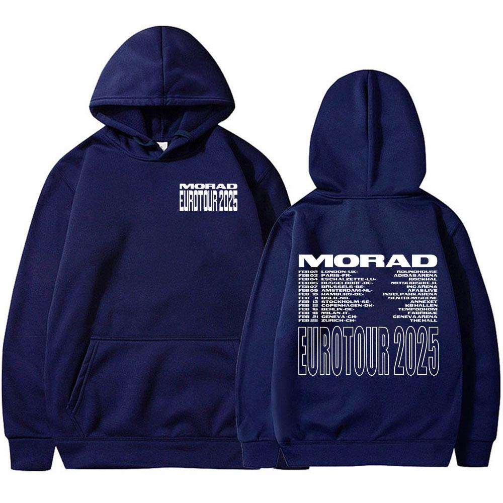 Rapper Morad 2025 Tour Hoodies Men's Women Harajuku Hip Hop Pop Music Street Sweatshirt Casual Oversized Pullovers Streetwear