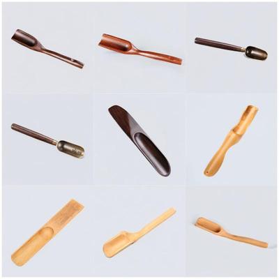 1Pcs Vintage Ebony Tea Spoon Solid Wood Handle Teaspoon Natural Tea Shovel Tea Ceremony Accessories Teaspoon Gift Portable