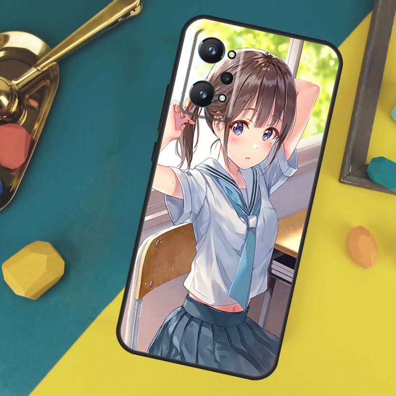 Anime girl cartoon japan cute Case For Realme 14 12 10 11 13 Pro Plus GT 6 6T 5 GT7 Pro C61 C55 C51 C21Y C25S C67 C75 C53