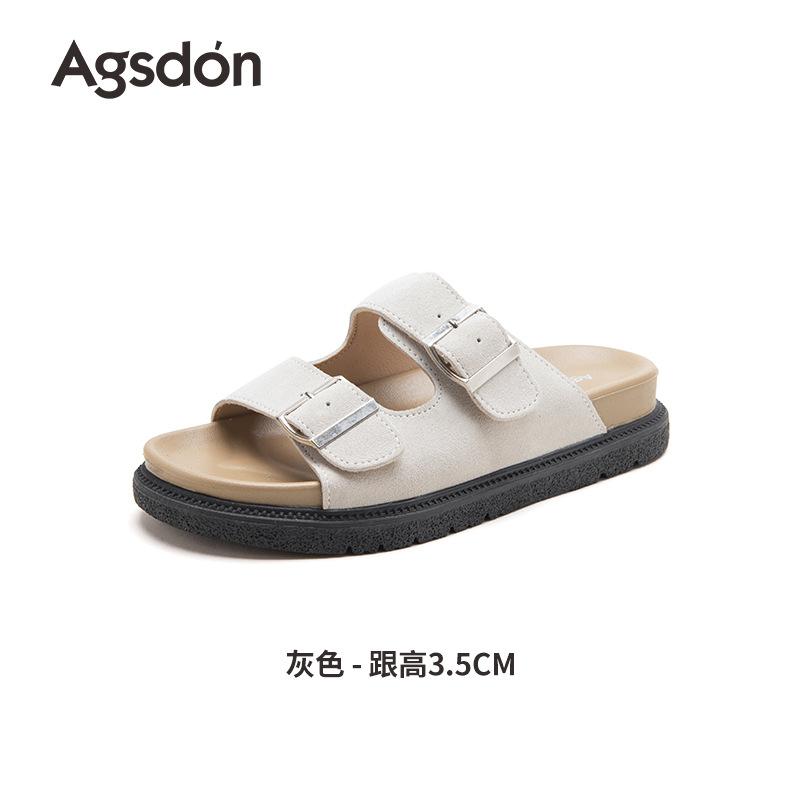 Augustus Denboken Slippers Women's Summer 2025 New Wear Platform Flat Sandals Beach Fashion Sandals