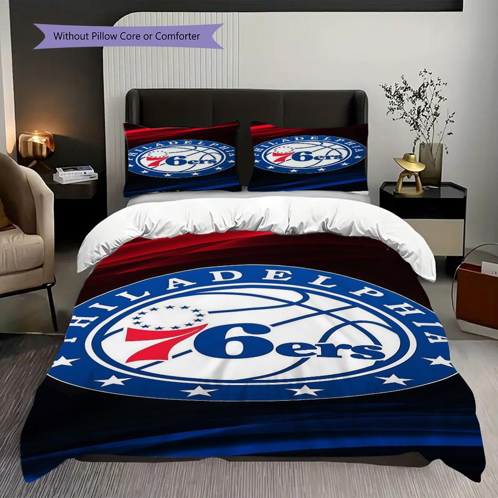 Philadelphia Ers Team Spirit Bedding(1 * Duvet Cover + 2 * Pillowcase, Without core)Soft and Comfortable Christmas Birthday Gift