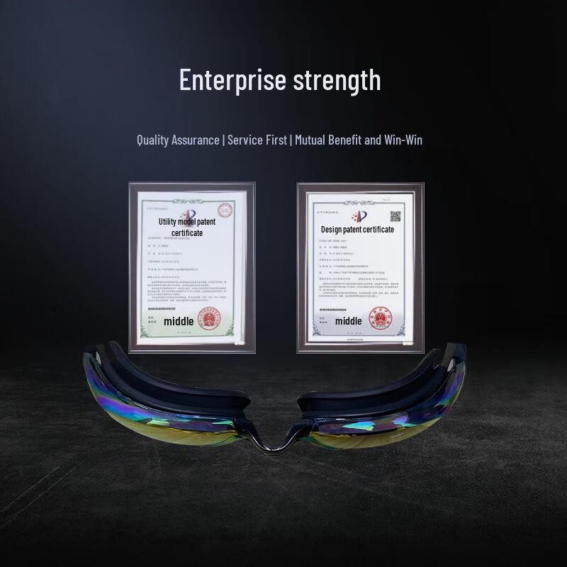 Bojue Electroplated Anti-Fog Racing Swim Goggles