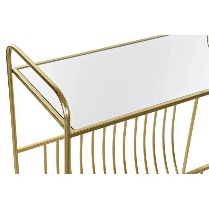 Porte-revues - Miroir Doré - Métal - 76x35x83 cm - Élégant - Pratique