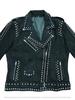 Women Suede Genuine Studded Black Biker Leather Jacket Stylish Handmade Jacket
