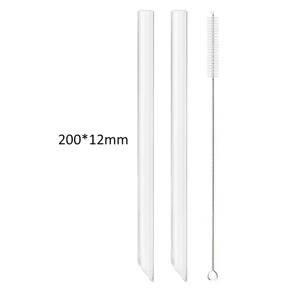 

Многоразовая питьевая соломинка из высокосиликатного стекла, экологически чистая стеклянная соломинка для смузи, пузырькового чая, аксессуары для бара, соломинка с кисточкой
