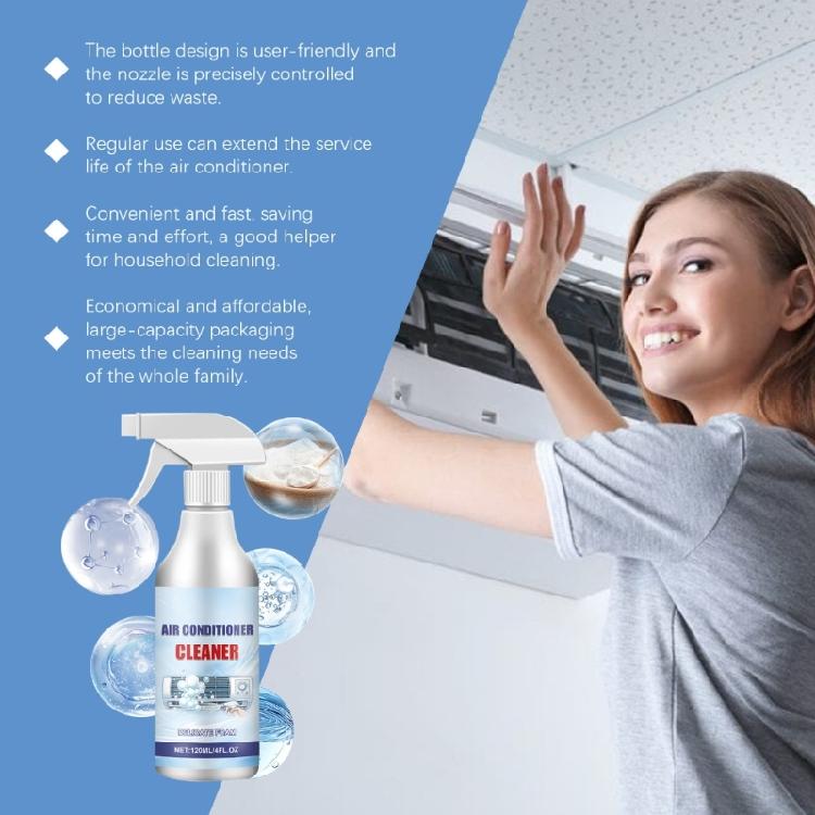 120ml Air Conditioner Cleaner Household Multipurpose Cleaning Spray Supply for Bedroom Dormitory Bathroom Cleaning Tool