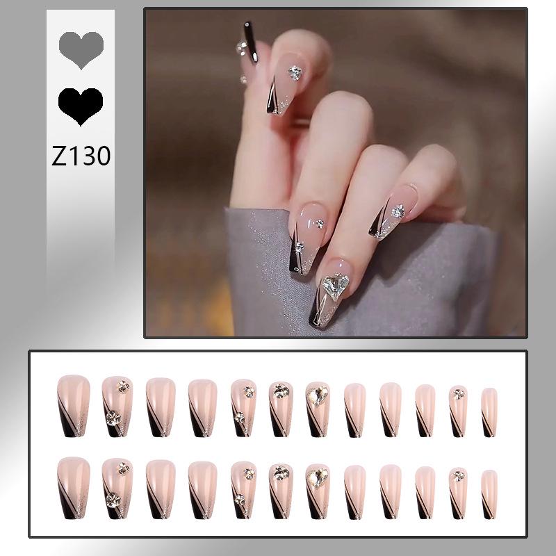 Handmade Press-On Nails – Crushed Diamond Butterfly Glitter Tips Collection