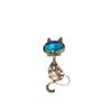 Crystal Cat Brooch - Elegant Women's Corsage, Unique Cute Animal Pin, Fashion Accessory for Clothing