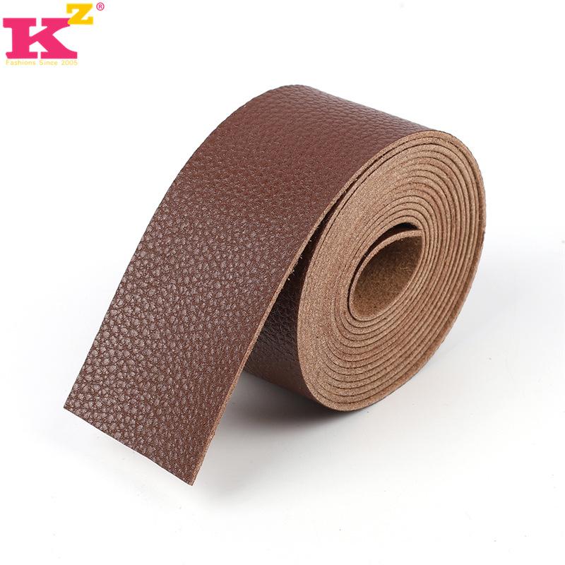 1.25--5Cm Wide Lychee Pattern Microfiber Leather Strip, Handmade Diy Simulated Leather Hemming Leather Strip Accessories