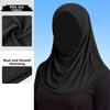 Elegant Ice Silk Women Hijab Scarf Neck Protection Sun Protection Instant Hijab Lightweight Spandex Prayer Hijab Lady