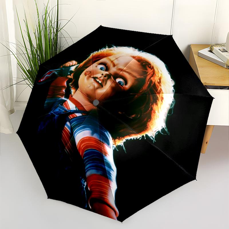 Chucky Fashionable Automatic Opening/Closing Folding Umbrella. Portable and Foldable, Ideal for Gift, Travel, and Daily Use.