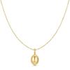 Ania Haie Gold Floral Oval Pendant 925 Silver Necklace N068-03G