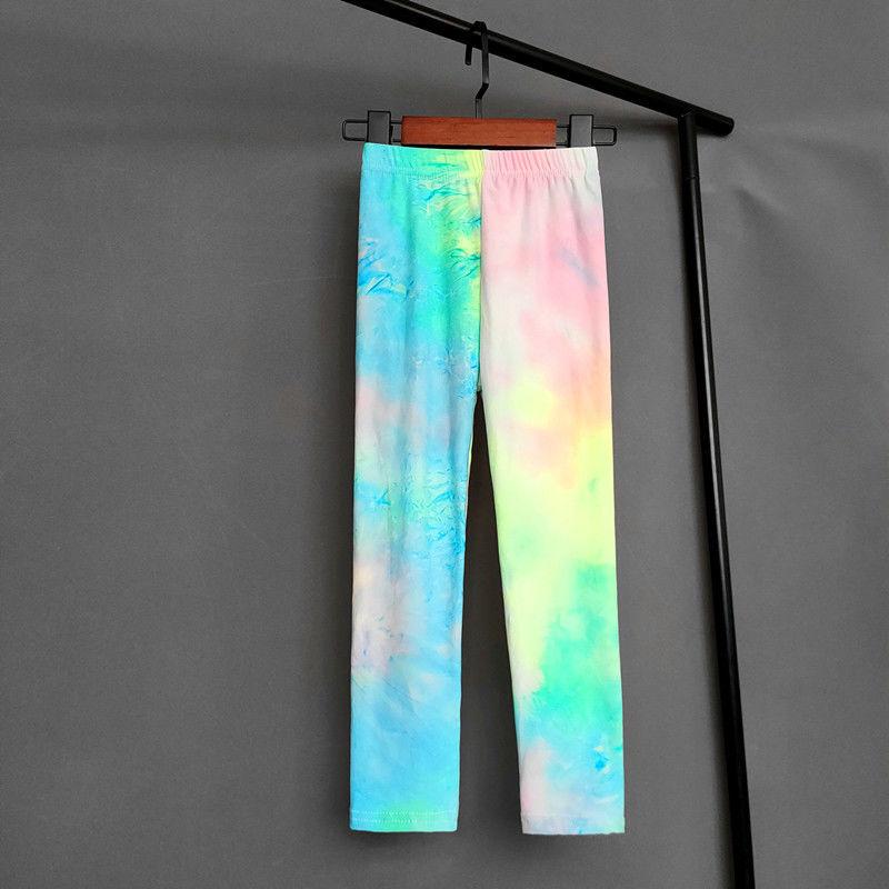 Summer Children's Leggings Are Fashionable Colorful Versatile Slim Fit Pants for Girls Comfortable and Elastic Pants