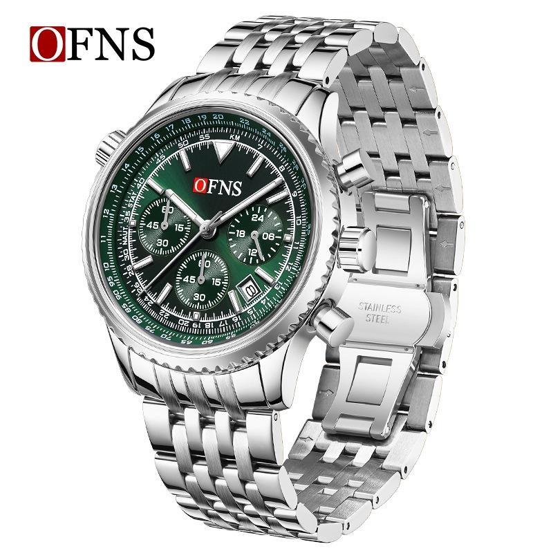 Men Watches Luxury Chronograph Date Waterproof Male Clock Steel Band Quartz Wristwatch