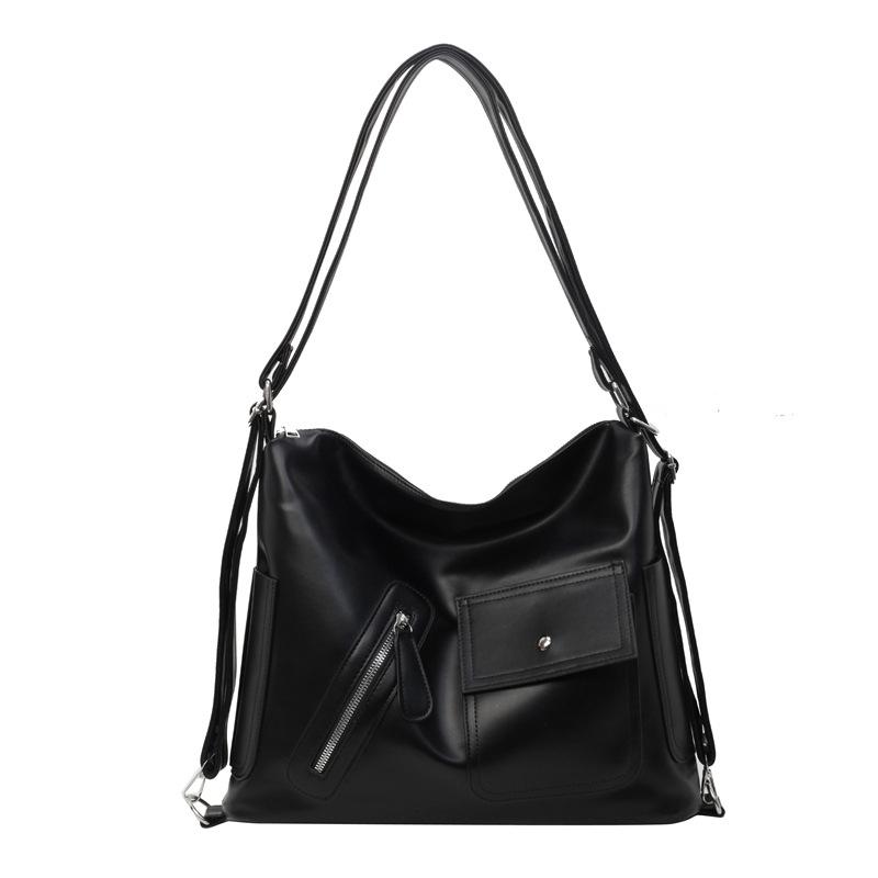 Single-shoulder Bag Motorcycle Bag Large-capacity Casual Crossbody Bag Fashionable and Trendy Tote Bag