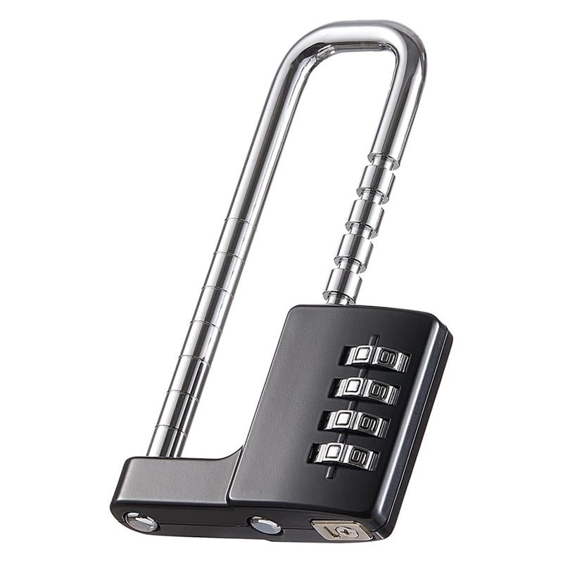 AD23-1 PCS Cabinet Lock Combination Padlock Code Long Adjustable Shackle Lock For School,Gym Black