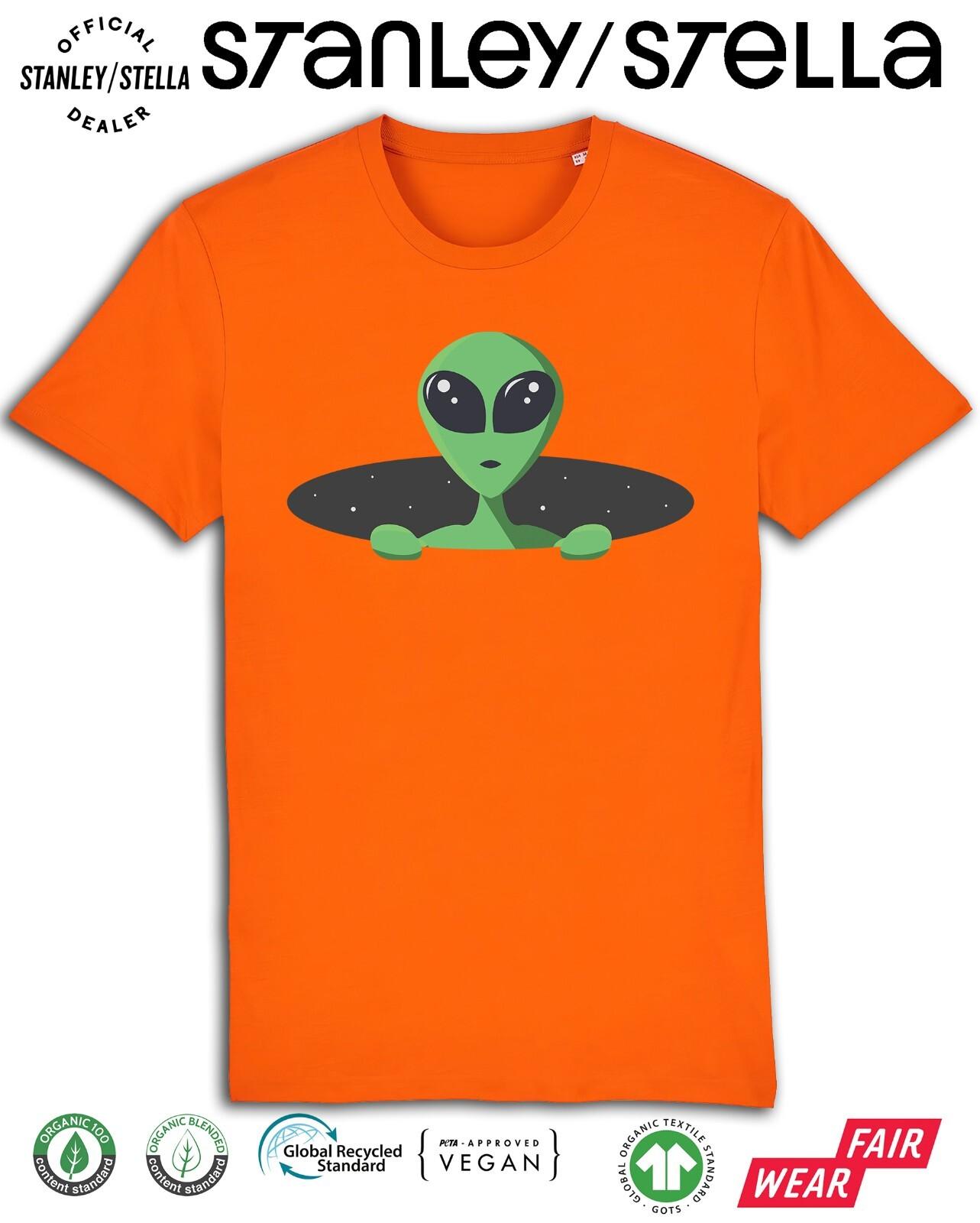 Mens Pop Up ALIEN T-Shirt Mens Womens Tees Top UFO Space Invasion Cotton Premium Quality Gift 2XL