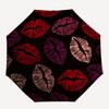 1pc Lips Kisses Automatic Open/close Folding Compact Umbrella, 8-Rib Sturdy Canopy, Lightweight Portable, Everyday Use, Gift, Outdoor Umbrella, Travel