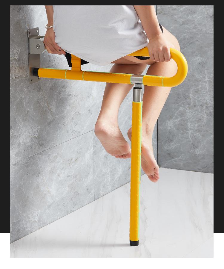 Stainless Steel Foldable Bathroom Grab Bar for Elderly & Disabled