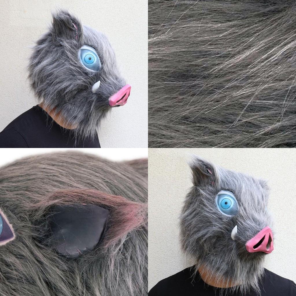 Eco-friendly Demon Slayer Kimetsu No Yaiba Hashibira Inosuke Pig Cosplay Mask Perfect For Halloween Celebrations