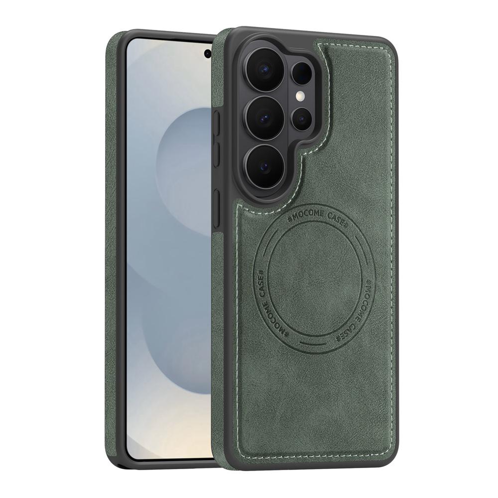KEYSION Retro PU Leather Case for MagSafe for Samsung Galaxy S25 S26 Ultra 5G S26+ S25 FE Magnetic Shockproof Phone Cover