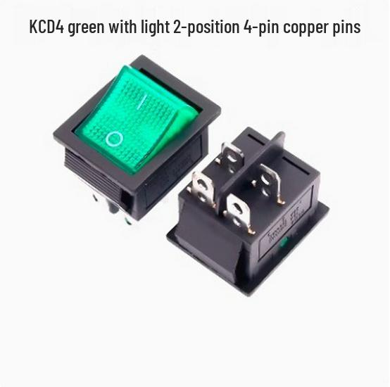 Ship-shaped KCD4 Rocker Switch with Light, 4/6 Pins, 2/3 Gears, 16A 250V Industrial Power Control