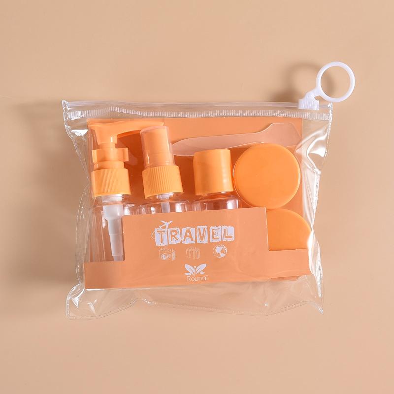 6 ks Sada cestovních lahviček Kosmetika Pleťové mléko Šampon Koupelový gel Zubní pasta Cestovní Přenosné Vodotěsné Těsnění Cestovní potřeby