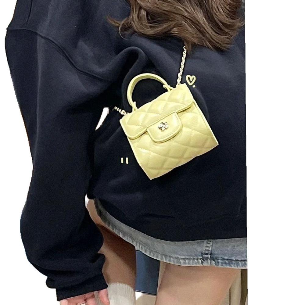 New mini handbag bag women's small fragrant style niche fashion versatile diamond chain bag shoulder messenger bag