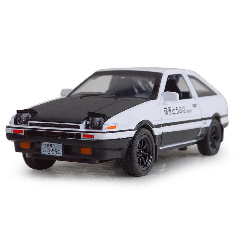 New Initial 128 D Toyota Trueno Ae86 Diecast Model Car Toy Soundlight Gift