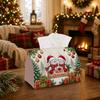 1pc Country Holiday Tissue Box - Snowman Couple Sign Napkin Storage Box, Suitable for Rolls/Facial Tissues, Multi-Functional Storage Box for Warm Chri