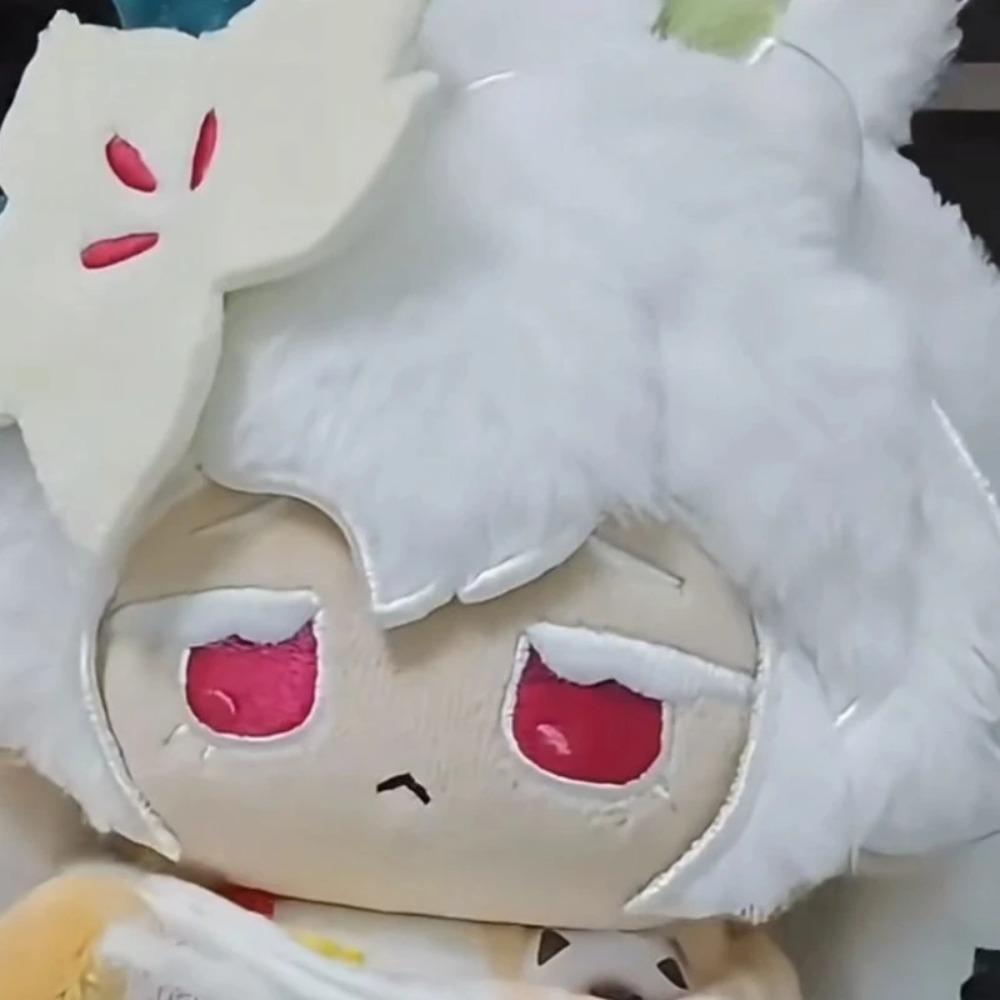 

20CM Cookie Run Kingdom Game White Lily Cookie Cute Plush Doll Body Dress Up Stuffed Toys Dolls Figures Gift for Adults And kids no Skeleton