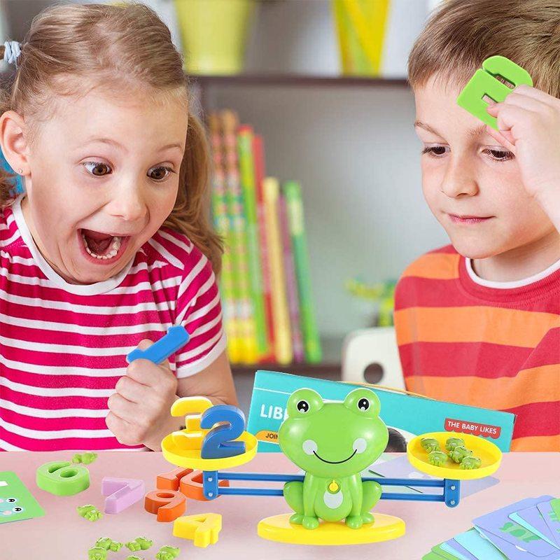 Balance Math Game Educational Toys  Learning Material Counting Toys - Fun Scale Balancing Toy Set for Boys Girls Xmas Gift