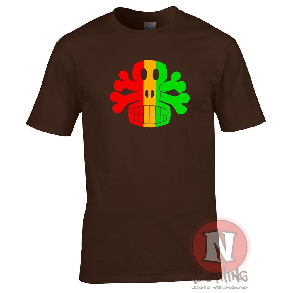 Rasta Skull And Crossbones TShirt Reggae Dub Club Rave Tee 2XL