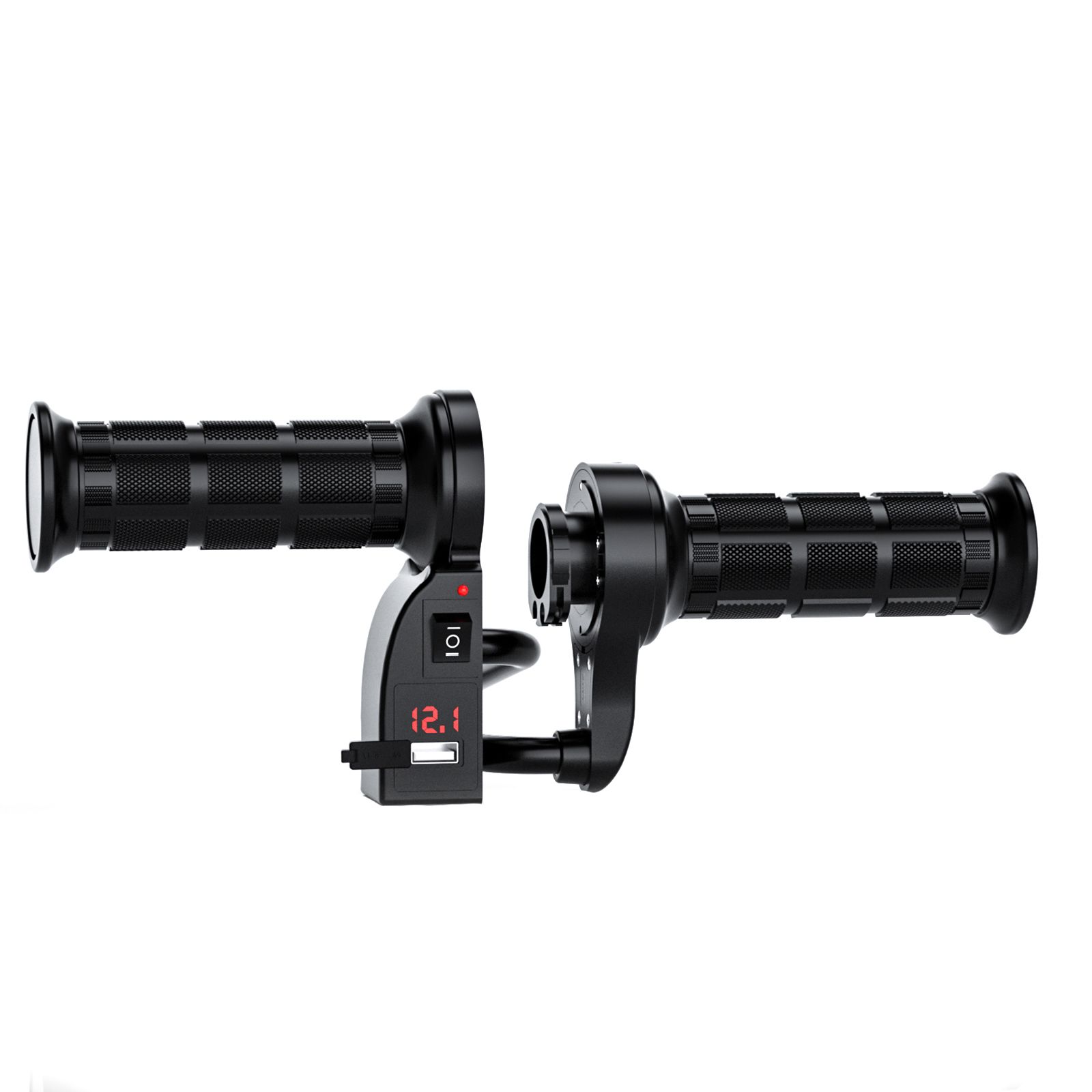 

7/8 22 мм Электрические ручки с подогревом Ручки с подогревом Вольтметр Красный Для мотоцикла