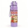 1PC Read More Books Stack Art 750ml Color Plastic Sports Water Bottle Leakproof Flip Straw Lid Suitable for Sports Office Home Use