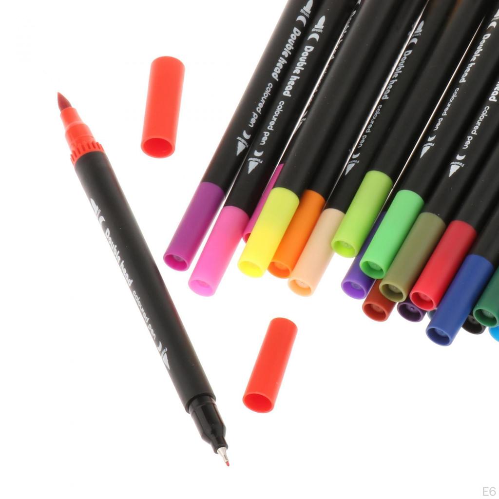Double Tip Brush Pen Set for Watercolor, Acrylic Painting Pens, Color Marking Pens Artist, Craft