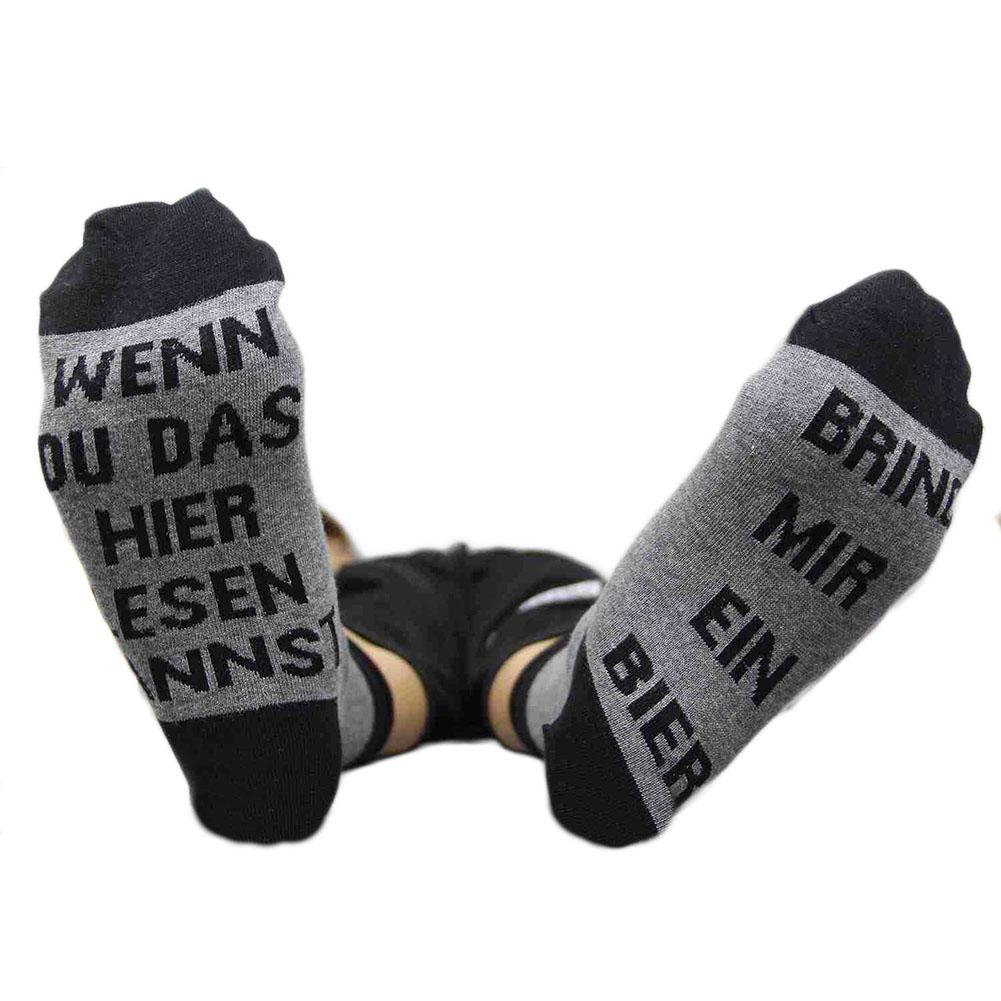 1 Pair BRING MIR EIN BIER I LOVE U Socks Novelty Cotton Socks Funny Socks