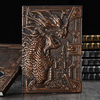 Vintage Kabartma Ejderha Dizüstü Dinozor Avrupa Tarzı Dizüstü Metal Üç Boyutlu Nostaljik Dizüstü Bilgisayar