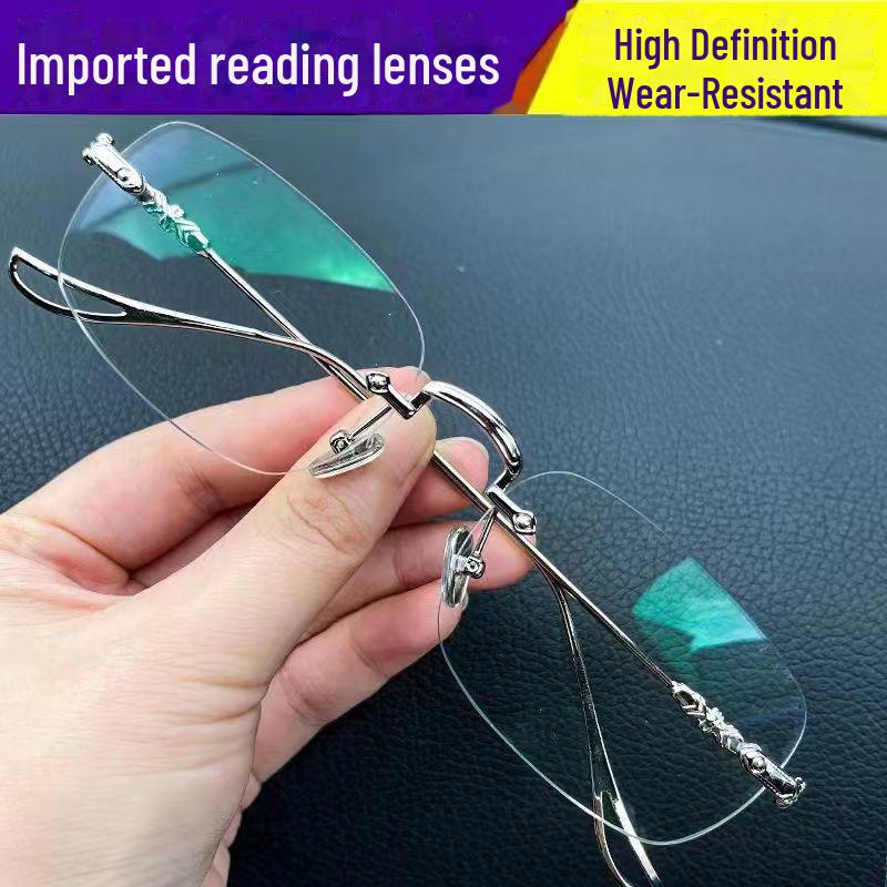 Premium Selvjusterende Multifokale Lesebriller, Intelligent Zoom, HD Anti-Blått Lys for Eldre