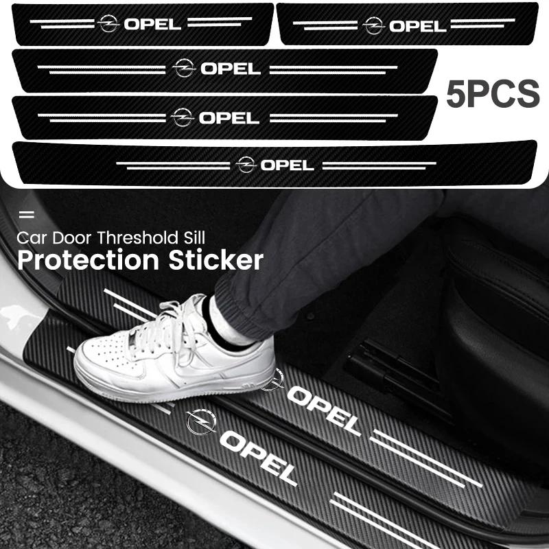 4pcs Carbon Fiber Anti-scratch Stickers for Car Thresholds For Opel Astra J G Insignia Corsa D Vectra C Zafira a Auto Gadgets