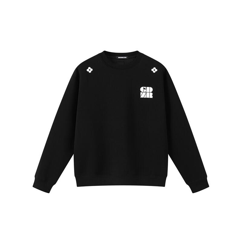 GROUND ZERO Unisex Letter Embroidered Sweatshirt