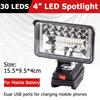 LED Light Portable Cordless Spotlights 18V Battery Outdoors Spotlight Work Fishing Handheld 4In No Flashlight Home Bedroom
