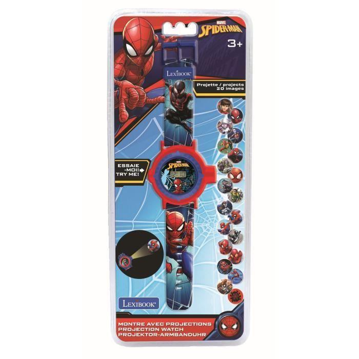 Spider-Man Digital Projection Watch - LEXIBOOK - 20 Images - Adjustable Bracelet - Ages 3 and Up