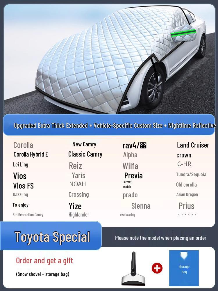 Universal Frostproof & Snowproof Car Shield: Half Cover Windshield Protector for Winter