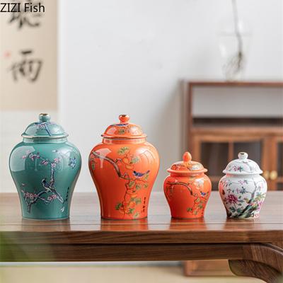 Seramik Çay Kavanozu Nem Geçirmez Ev Mutfak Mühürlü Genel Kavanoz Yaratıcı Saklama Kavanozu Çin Çay Töreni Aksesuarları