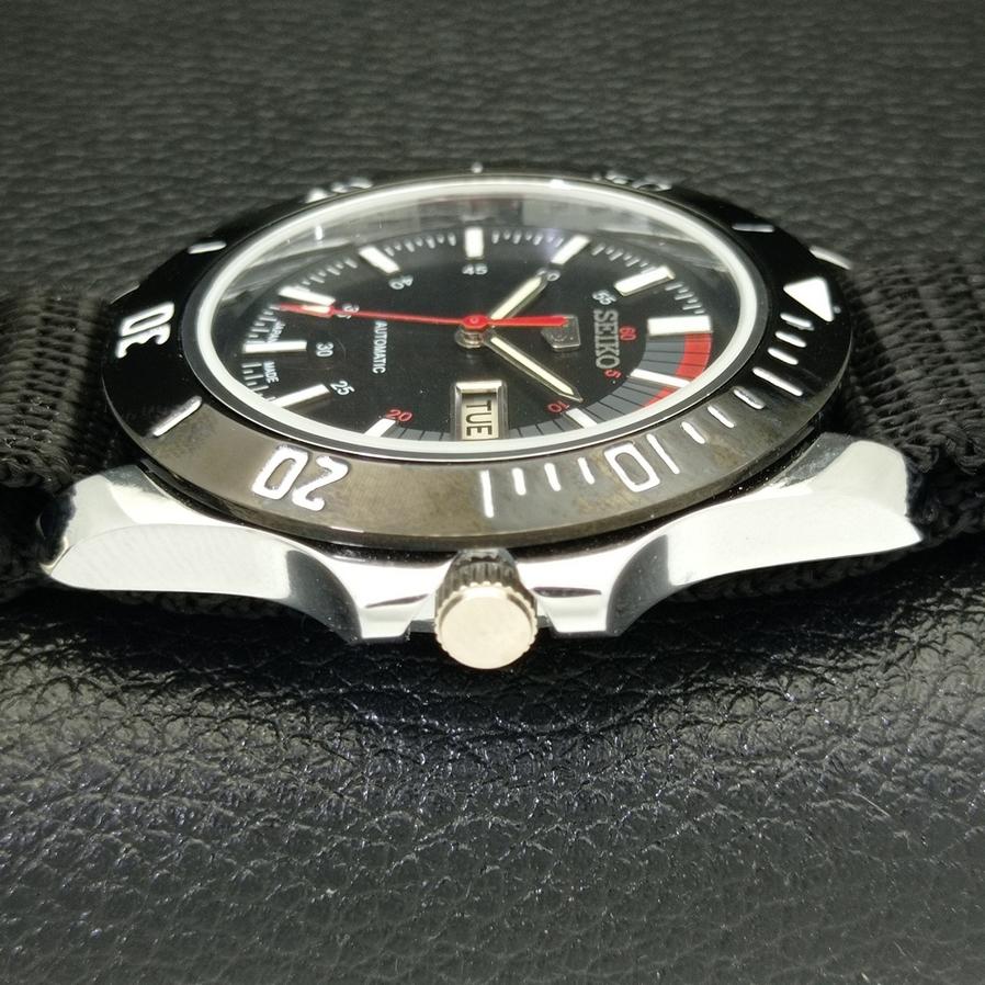 JAPAN SEIKO 5 HERRE AUTOMATISK 6309A OVERNYTTET BLACK DIAL WATCH a426510-2 RL-a426510