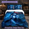 Personalized 3Pcs Bedding SetSolo Leveling Custom Text Duvet Cover Pillowcase Set Bedroom Gift
