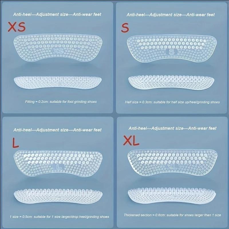 Heels Grips Non-Slip Inserts Upgrade Silicone Heel Stickers Pads Women Men Anti Slip Heel Cushions Foot Heel Care Protector