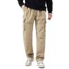OVERPROTECTIONit Men's Embroidered Loose Straight-Leg Cotton Cargo Pants